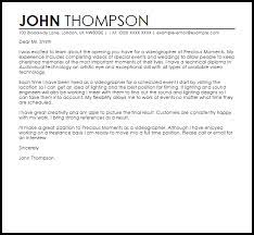 Pick a cover letter template here. Videographer Cover Letter Sample Cover Letter Templates Examples