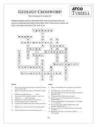 We get ____ power from the sun; Geology Crossword