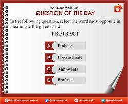 Question Of The Day 22nd December 2019 Question Of The Day Antonym English Antonyms