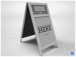 Sidewalk Poster Sign Mockup Sign Mockup Signage Board Mockup