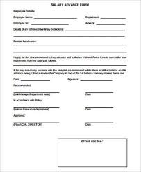 Advance salary application form format. Free 8 Sample Employee Advance Forms In Ms Word Pdf