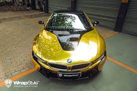 Find new bmw i8 prices, photos, specs, colors, reviews, comparisons and more in 2019 car buying behavior survey report. Bmw I8 Gold Chrome Wrap Wrapstyle