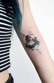 Cute Watercolor Panda Tattoo C Tattoo Artist Yeliz Ozcan Panda Tattoo Tattoos Tattoo Artists