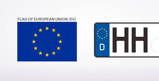 Eu Flag On Germany Car License Plate License Plate License Plate Maker Number Plate