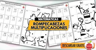 Rompecabezas De Multiplicaciones Material Para Maestros Con estas imágenes, ustedes podrán realizar rompecabezas con sus propias manos. rompecabezas de multiplicaciones