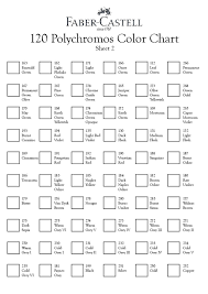 120 Polychromos Color Chart Sheet 2 Empty By Kaleidooscope