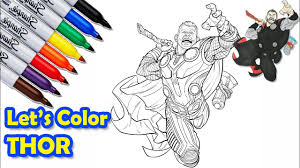 He his a stan lee's creation, as iron man or spiderman. Avengers Character Thor Endgame Coloring Pages