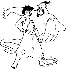Find more genie coloring page. Aladdin And Genie Coloring Page Free Printable Coloring Pages For Kids