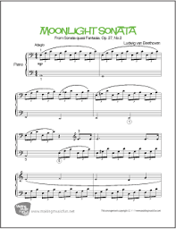 31 in a flat major donald betts Moonlight Sonata Op 27 Beethoven Easy Piano Sheet Music