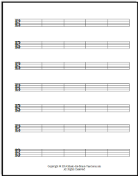 Blank sheet music in lead sheet format in bass clef with 7 large staves per page. Staff Paper Pdfs Download Free Staff Paper