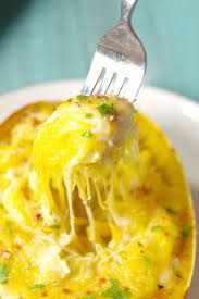This Four Cheese Spaghetti Squash Healthy Comfort Food Recipe Veggie Dishes Vegetable Recipes Recipes