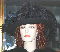 Kentucky Derby Hat Ascot Edwardian Church Hat Downton Abbey Etsy Church Hats Church Lady Hats Black Wool Hat