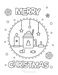 Nothing beats a warm cup of hot chocolate on a cold winter's day. 100 Best Christmas Coloring Pages Free Printable Pdfs