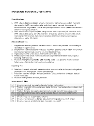 Wpt merupakan alat psikologis yang banyak. Wonderlic Personnel Test Wpt Pdf