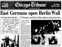 10, 1989, 25 years ago monday, the big story on the front page of the oregonian was also the big story around the world: On The Front Page A Look Back At The Fall Of The Berlin Wall The New York Public Library