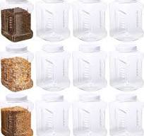 Amazon.com: 12 Packs 1 Gallon Plastic Grip Jar with Cap ...
