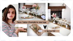 Décoration mariage champêtre de mes fetes. Deco Table De Mariage Champetre Diy Youtube