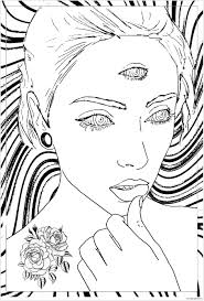 (find butterfly coloring pages and valentine's coloring pages here.) 1. Woman With 3 Eyes Coloring Pages Arts Culture Coloring Pages Coloring Pages For Kids And Adults