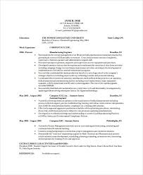 chemical engineer resume template 6+