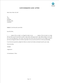 Check spelling or type a new query. Cute Romantic Love Letter Templates At Allbusinesstemplates Com