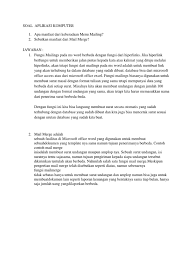 Dalam suatu aplikasi komputer terdapat software microsoft office power point, ms 282. Soal Aplikasi Komputer