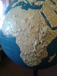 An Exceptionally Rare Relief Braille Globe For The Blind Dated 1954 Earth Globe Art Pieces Art