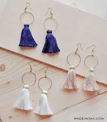 See more ideas about hoop earrings diy, diy earrings, earrings. Diy Hoop Tassel Earrings
