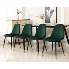 Everly Quinn Cochrane Upholstered Side Chair Fabric Dining Chairs Green Dining Chairs Velvet Dining Room Chairs