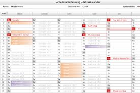 Die zeiterfassung von freizeitausgleich und überstunden kann. Excel Arbeitszeit Jahreskalender Abwesenheiten Stallwanger It