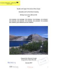 Stockpiles and surficial rock sampling, Needle and copper Mountains, Mines  Gaspé (GM 69905)