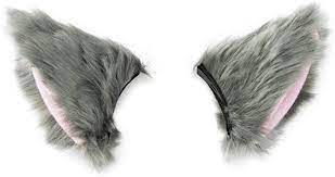 Amazon Com Baobao Cat Fox Long Fur Ears Hair Clip Anime Neko Cosplay Halloween Costume Gray Pink Clothing Ear Hair Hair Clips Halloween Costumes
