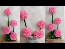 Salah satu kreasi bunga yang sering dipesan adalah bunga mawar. Baru Cara Membuat Bunga Pom Pom Dari Pita Jepang Pom Pom Flowers From Plastic Ribbons Youtube Di 2021 Bunga Buatan Sendiri Bunga Bunga Dari Origami