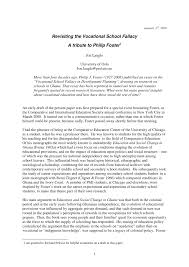 Daniel's mother recently passed away and will be buried this weekend; Pdf Revisiting The Vocational School Fallacy A Tribute To Philip Foster