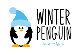 0px 0px 1px rgba(0, 86, 151, 1) Winter Penguin Font By Instagram Fonts Creative Fabrica