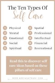 I'm talking about focusing on the source of your negative thoughts and breaking. 10 Types Of Self Care How To Practice Them Adriana Thani