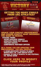Usc Campaign For Fans To Modify Their Profile So They Receive Emails Relevant To Their Preferences Pow Marketing Email Ideas Engagement Emails Usc Athletics