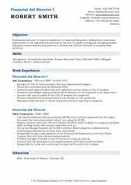 The director of financial aid is responsible for administering all. Financial Aid Director Resume Samples Qwikresume