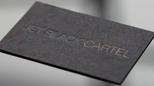 Shaped letterpress and gold foil business cards. 30 Exquisite Examples Of Black And Gold Business Cards