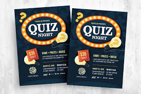 Trivia night invitation, quiz night invitation, pub quiz invitation, digital event flyer, instant access. Pub Quiz Flyer Template Psd Ai Vector Brandpacks