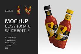 Glass Tomato Sauce Bottle Mockup Set On Behance In 2020 Bottle Mockup Tomato Sauce Bottle