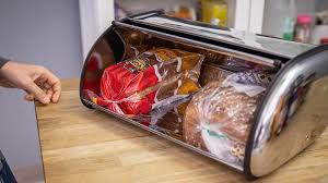 It was a large box about 5 ft tall and wide enough for 1/2 sheet pans. Three Best Bread Boxes Southern Kitchen