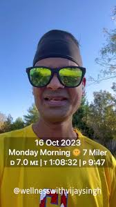 𝟭𝟲 𝗢𝗰𝘁 𝟮𝟬𝟮𝟯, Monday morning 7 Miler. Great start of the week. ,  ᴅɪsᴛᴀɴᴄᴇ 7.0 ᴍɪ