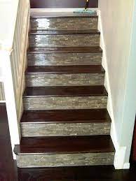 Custom Tile Wood Stairs And Wood Floor Stairs Wood Stairs Home Diy