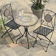 Metal Patio Furniture Mosaic Google Search Bistro Set Mosaic Patio Table Outdoor Patio Decor