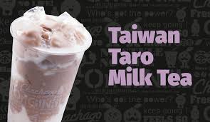 Blend taro & milk tea. Authentic Bubble Tea Shops Chachago Bubble Tea