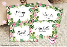 Tropical Name Tags Editable Hawaii Name Tags Download Etsy Name Tags Tropical Luau