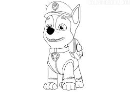 This coloring will feature police officer chase. Paw Patrol Coloring Page Chase Coloring Books