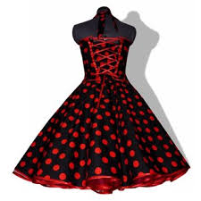 Maybe you would like to learn more about one of these? 50er Jahre Korsage Petticoatkleid Schwarz Rote Punkte Tanzkleid Der