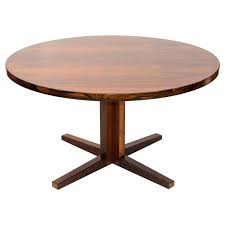 Danish Rosewood Round Pedestal Dining Table One Leaf In 2020 Round Pedestal Dining Pedestal Dining Table Round Pedestal Dining Table