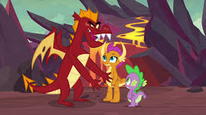 2134029 - safe, screencap, character:garble, character:smolder,  character:spike, species:dragon, episode:sweet and smoky, g4, my little pony:  friendship is magic, dragon lands, dragoness, female, male, winged spike -  Manebooru